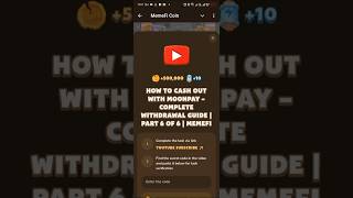 HOW TO CASH OUT WITH MOONPAY  COMPLETE WITHDRAWAL GUIDE  PART 6 OF 6  MEMEFI New Video Code Today [upl. by Koehler475]