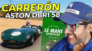 CARRERÓN en Laguna Seca con El Aston Martin DBR1 evadiendo Conflictos con Astucia Forza Motorsport [upl. by Violette]