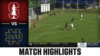 Stanford vs Notre Dame Match Highlights  2024 ACC Womens Soccer [upl. by Acinomaj]