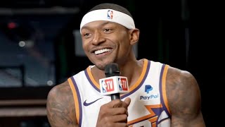 Bradley Beal on How Hell Fit with Kevin Durant amp Devin Booker  NBA Media Day 2023 [upl. by Pheni]