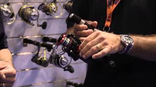 Okuma Caymus Spinning Reels at ICAST 2014 [upl. by Refinnaj]