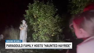 Paragould family hosts haunted hayride [upl. by Ailaro]