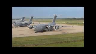 RAAF Boeing C17s at EHEH Royal Australian Air Force 3 and 4 august 2014 [upl. by Anividul]