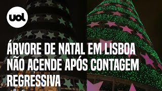 Árvore de natal em Lisboa não acende após contagem regressiva assista [upl. by Shaver335]