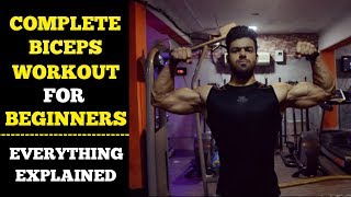 Biceps Workout For Beginners  Thursday  Complete Beginners Guide To Gym [upl. by Sezen297]