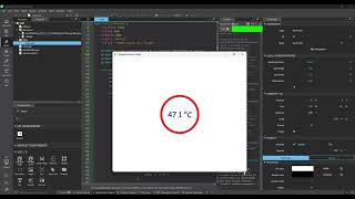 QT Creator and QT designer  Serial Communication Temperature Sensor Simple UI Design [upl. by Asyram]