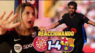 HINCHA DEL BARÇA REACCIONANDO AL GIRONA 14 FCBARCELONA 🔥 ESPECTACULAR 😳 [upl. by Hammerskjold]