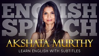 ENGLISH SPEECH  AKSHATA MURTHY UKs First Lady English Subtitles [upl. by Leeanne881]