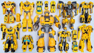 Full TRANSFORMERS Yellow Color Collection BUMBLEBEE Rage Animated Rise of BEASTS Robot Car Toys [upl. by Oilenroc]