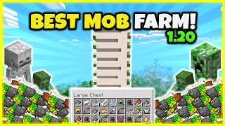 BEST MOB XP FARM EVER VERY FAST In Minecraft Bedrock 120 [upl. by Annaihs658]