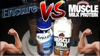 Ensure VS Muscle Milk Nutrition Shake Review  Which Offers The Best Taste amp Protein [upl. by Rahm945]