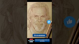 Work in progress how to do first layer Derwent lightfast JeffBridges celebrities strathmore [upl. by Ayhtak]