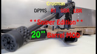 Crosman DPMS R1 review 20quot Barrel Swap  Sniper Edition  FULL AUTO [upl. by Lidah604]