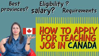 How to apply for a teaching job in Canada Suchitas experiences [upl. by Durst]