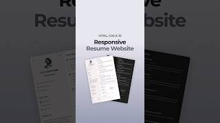 Responsive Resume Cv Website HTML CSS JavaScript [upl. by Abert246]