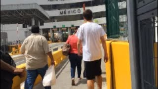 Walking Across the Border Into Mexico  Pedestrian Bridge from Laredo Texas to Nuevo Laredo [upl. by Tacy]