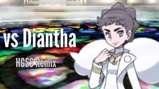 Champion Diantha Battle  HGSS Style Remix [upl. by Devona]