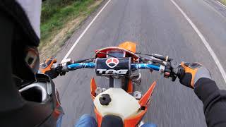 KTM 2000 380 EXC in my First Road Test Ride Insane Power [upl. by Vanthe645]