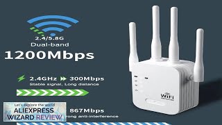 1200Mbps Wireless WiFi Repeater Booster 24G5GHz WiFi Signal Amplifier Extender Router Review [upl. by Rockafellow]