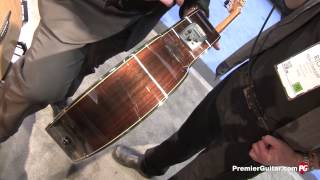 NAMM 14  LÃ¢g Guitars Tramontane T77PE Occitania OC300CE amp T500DCE Demos [upl. by Idas]