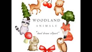 Watercolor Woodland Animal Clip Art Images Cute amp Beautiful PNG Images [upl. by Enyar]