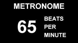 METRONOME 65 BPM BEATS PER MINUTE [upl. by Ettenirt]