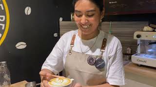 Barista coffee  making training  how to make latte art  TSOCB  LATTE ART PATTERNS [upl. by Pravit]