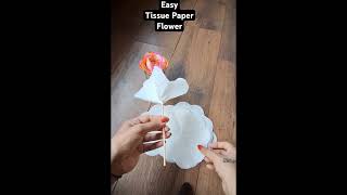 Easy Paper Flower doityourselfcrafts tissuepaperflower artificialflower artificialflowers [upl. by Liuqnoj]