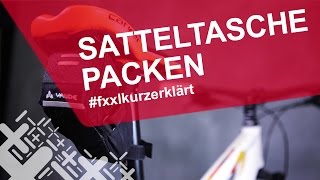 Satteltasche packen und am Fahrrad anbringen  fxxlkurzerklärt [upl. by Eisyak125]