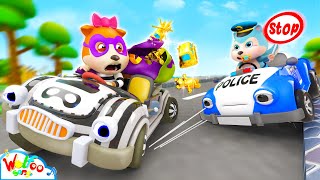 Police Car Chasing Thief Car 🚔 Super Rescue Team Song  More Cars Songs  Wolfoo Kids Songs [upl. by Aicilegna865]