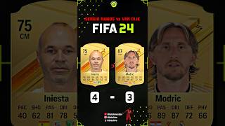 Iniesta vs Modric WHO IS BETTER IN FIFA😱🔥eafc24 football fifa shorts [upl. by Alisha493]