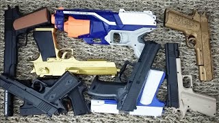 Pistol mainan desert eaglehk usp glock 19 colt 1911 shell ejection water gelltoy guns [upl. by Kcirdez]