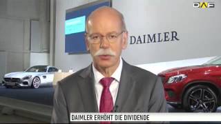 Rekordgewinn bei Daimler Rekordividende für die Anleger  Interview mit CEO Dieter Zetsche [upl. by Suzie]