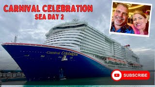 Carnival Celebration Eastern Caribbean Cruise Sea Day 2  Elegant Night and Backyard Bash [upl. by Arremat437]