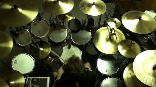 Drumming along to quotMiddletown Dreamsquot by Rush Top View [upl. by Naujit]