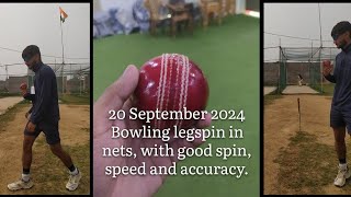 Quality legspin bowling🏏 Good speed rotation and accuracy  20 September 2024  cricket legspin [upl. by Sidoma]