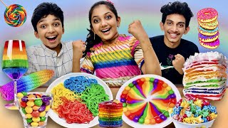 RAINBOW FOOD CHALLENGE🌈 പണി അൽപ്പം കൂടിപ്പോയോ⁉️Minshasworld [upl. by Cornelia]