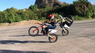 Kids wheeling dirt bikes  Street bikes drag racing  bklfshorneil [upl. by Anehsat857]