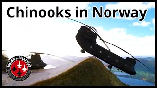 Chinook Group Flight over SW Norway [upl. by Acinnor]