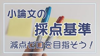 小論文の採点基準とは？減点されない小論文を作るためのポイント！【推薦入試・AO入試向け】 [upl. by Marijane]