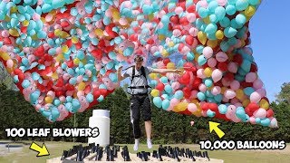 I Flew Using Only Balloons AND Leaf Blowers [upl. by Neenaej]