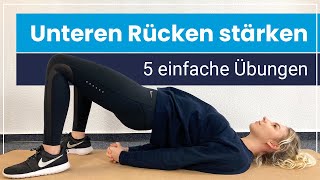 Stärke Deinen unteren Rücken ➡️ 5 einfache Übungen gegen Schmerzen [upl. by Iblok678]