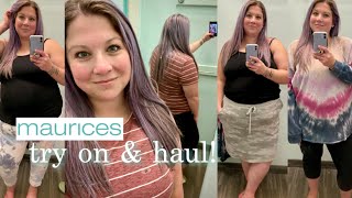 Plus Size Haul Finding My Style As A Full Figured Mama Maurices [upl. by Anirtak]