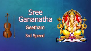 Sree Gananaatha  Malahari  Geetham  Violin Video Lesson 3rd Speed [upl. by Corabel]