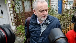 Jeremy Corbyns daily battle with the media outside his home [upl. by Udall131]