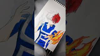 Todoroki shoto drawing shorts anime art animeart sketch [upl. by Kciredec]