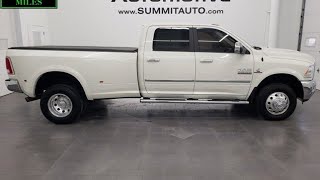 2016 RAM 3500 LARAMIE HO CUMMINS DIESEL PEARL WHITE 4K WALKAROUND 24T14A SOLD [upl. by Gerry]