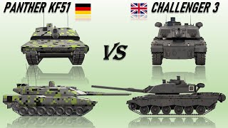 Panther KF51 vs Challenger 3 Battle of Next Generation Tanks [upl. by Annoyk]