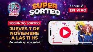 COTO 🛒  ¡Sorteo 54 Aniversario 🎉 SEGUNDO SORTEO 🎉 [upl. by Akcirderf468]