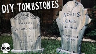 How to make Tombstones 💀 DIY Halloween Props [upl. by Jd]